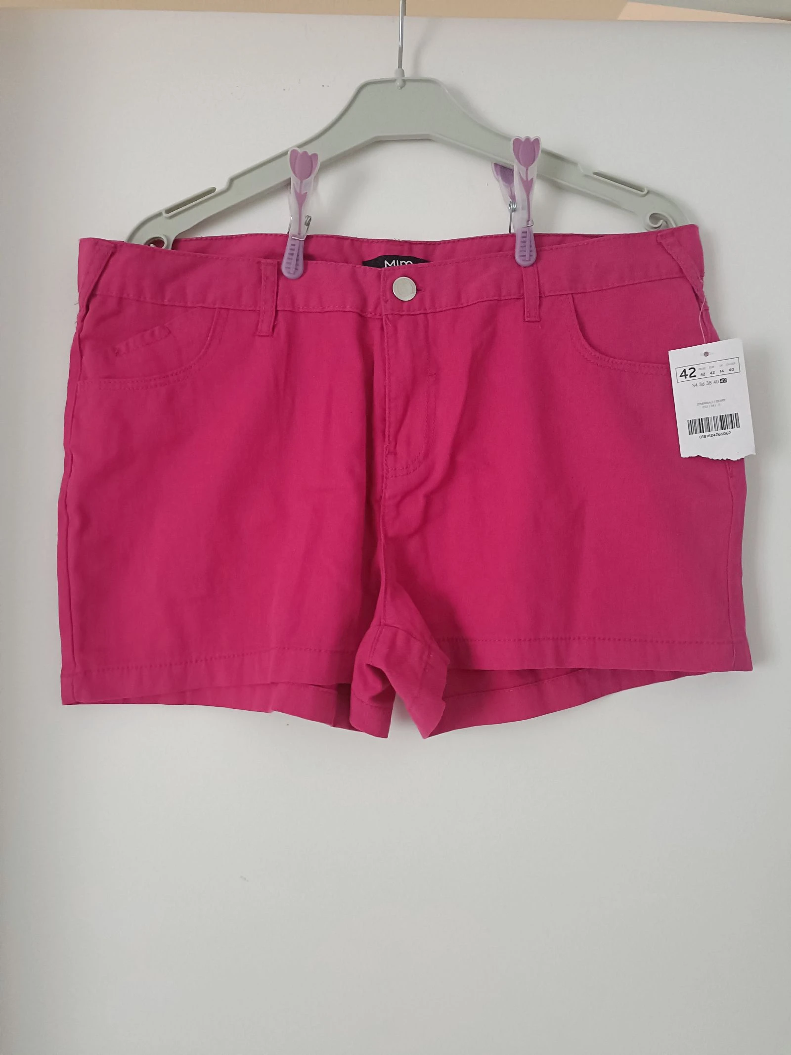 💥Sublime short 100% coton fushia Neuf -42💥